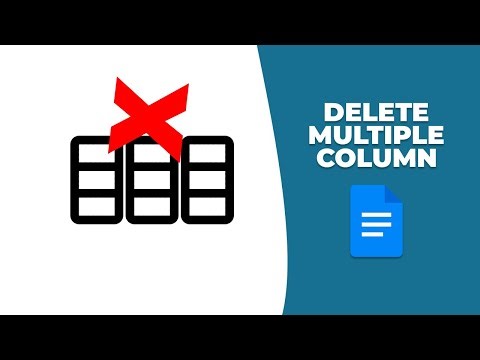 How to delete multiple Column of Table in Google Docs