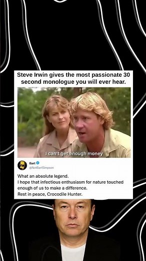 Steve Irwin gives the most passionate 30 second monologue you will ever hear