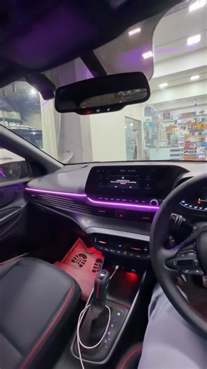 Omega Car Stereo on Instagram: "Ambient Light done on Hyundai i20 Nline 🔥 Can be Installed on All cars , Has Mobile Application on both Android & IOS ✅ For more Infotainment contact us @omega_car_stereo or WhatsApp on 7806903344"