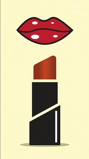 Lipstick Vector Design | Simple Illustrator Icon Tutorial #shorts #motionmation #lipstick