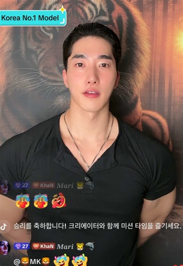 Korea No.1 Model KhaN🐯❤️ 스탠딩 방송하니까 너무 재밋어 그렇지? | korean models