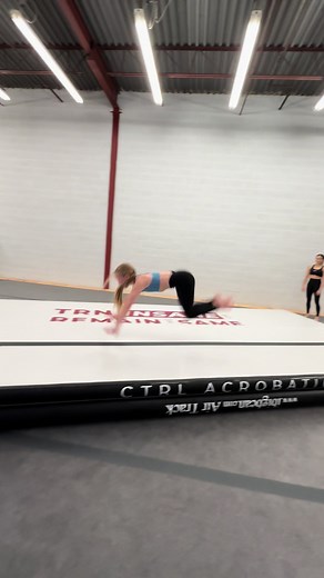 Flying through the week like… Try this on your air track! #acro #acrodance #acrotrick #acrobatics #acrobat #dance #cirquedusoleil #tumbling #gymnastics #cirque #airtrack #airtracktumbling