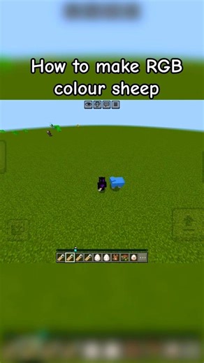 how to make RGB colour sheep in Minecraft #shorts#gaming#minecraft
