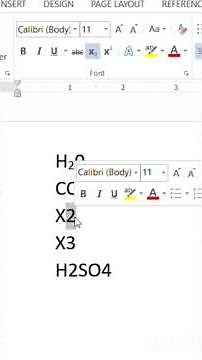 Use of Subscript and Superscript in Ms-Word