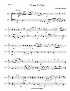 Moves For Two for 2 cellos by David Warin Solomons - Cello Solo - Late Intermediate Digital Sheet Music | Sheet Music Plus