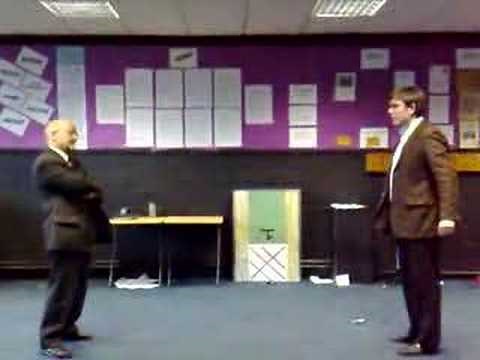 Teechers scene with Mr Nixon and Mr Basford 2008