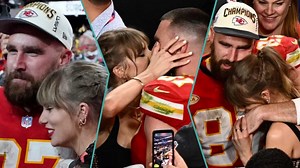 Taylor Swift kisses Travis Kelce after Super Bowl win