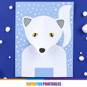 3D Arctic Fox craft