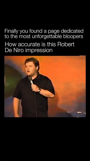 @unforgettablebloopers on Instagram: "Frank Caliendo’s stand-up impression of Robert De Niro stands out for its precision rather than exaggeration. He captures De Niro’s measured pauses, subtle facial tension, and understated delivery instead of relying on obvious catchphrases. The result feels eerily close to the real thing, especially for audiences familiar with De Niro’s dramatic roles. Caliendo’s performance works because it respects the source while still finding humor in the quiet intensit