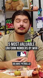 Most valuable uniform numbers by WAR! #mlb #baseball #sports #uniform