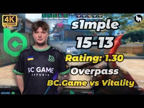 s1mple (15-13) | IEM Kraków 2026 | vs Vitality | Overpass #cs2 #s1mple
