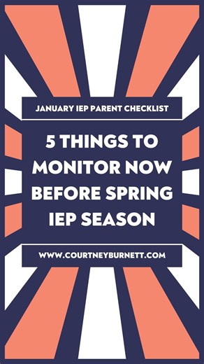 Here’s your January IEP parent checklist: ✔️ Service logs (are hours being delivered?) ✔️ Updated goal data ✔️ Behavior changes ✔️ Missing accommodations ✔️ Any exclusions or denials of access When you track these NOW, you stop problems from snowballing into something bigger in the coming months. Want help reviewing what you’ve collected? Book a complimentary 15 min IEP strategy call with me! #advocateforchange #ieplife #asktheadvocate | Courtney Burnett
