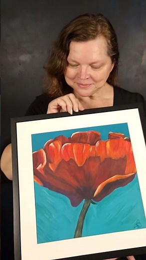 Day 30. Poppy. based on a tutorial from the Art Sherpa.