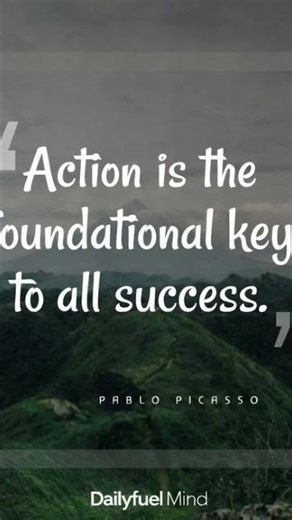 Action Is the Key to Success | Powerful Motivation Quote by Pablo Picasso