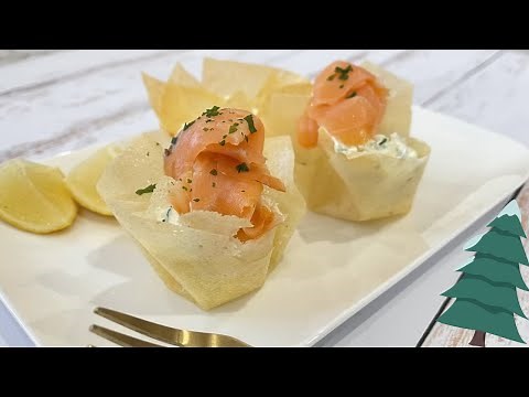 ❄️ Recette Entrée de Noël facile & rapide: Aumônières Saumon Fumé