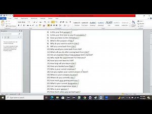 H1B VISA Interview Questions