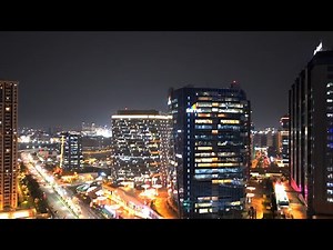 Hyderabad HitechCity Gachibowli Raidurg Drone Views Night view THub