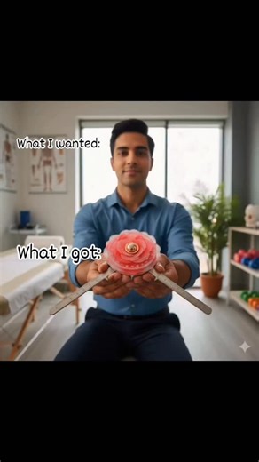 Khushi on Instagram: "Average love triangle in life of a physio 🙃 Tag someone who you wanna give this rose-iometer to 🌹⚙️"