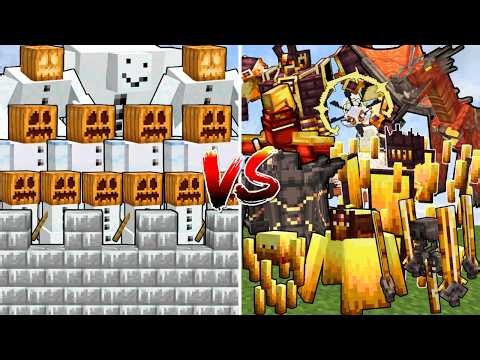 EVERY TYPE OF BLAZE vs SNOW GOLEM CASTLE | Minecraft Mob Battle