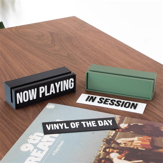 Customized Vinyl Record Storage Stand: Vinyl Record Holder With Personalized Custom Text Plate and Sliding Lid Box, Gift for Vinyl Lovers. - Etsy UK