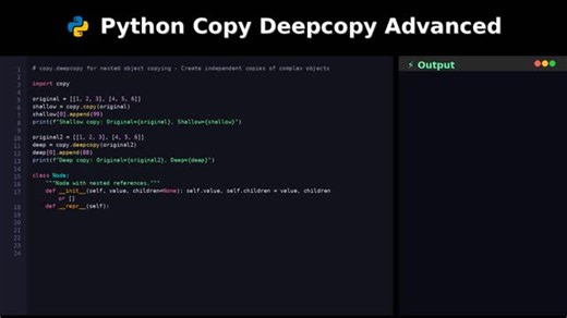 Python chaos expert | Python Copy Deepcopy Advanced copy.deepcopy for nested object copying Create independent copies of complex objects Shallow copy #python... | Instagram