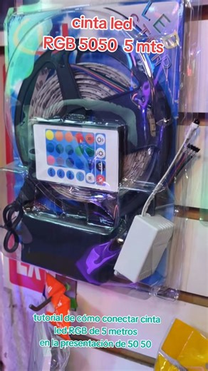 cinta led RGB 5050 de 5 metros. #cintaledrgb #cintaled #lucesled #rgb #luzled #cintaledmulticolor #luzmulticolor #elvilux1 #parati