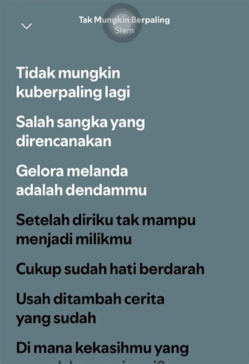 🎵Tak Mungkin Berpaling - Slam #liriklagu #lagumelayu #lagukenangan