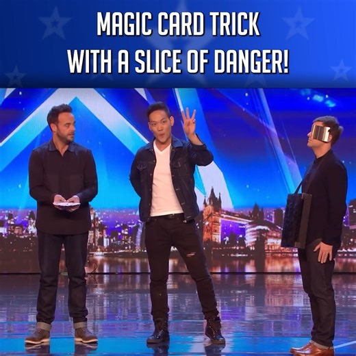 746K views · 18K reactions | Magic card trick with a slice of DANGER! #magic #magician #gottalent | Magicians Got Talent | Facebook