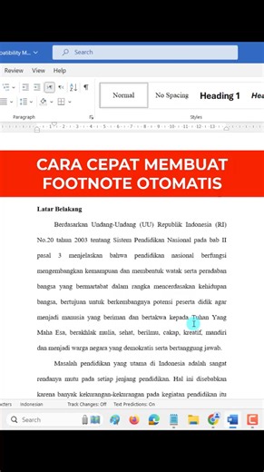 3 detik membuat footnote otomatis di Ms Word #word #msword #microsoftword #tutorialmsword #tutorialmicrosoftwors #belajarmsword #tutorialkomputer #belajarkomputer #trikmsword #tipsmsword #caramembuatfootnote #panglimatutorial #infonetworking #viral #reels #viralreels #excel #powerpoint | Panglima Tutorial
