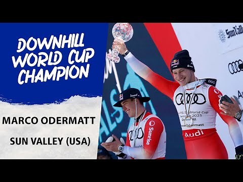 Marco 'King of Speed' Odermatt lifts Downhill World Cup title | FIS Alpine World Cup 24-25