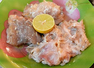 Fesikh which is fermented, salted and dried gray mullet fish of the...