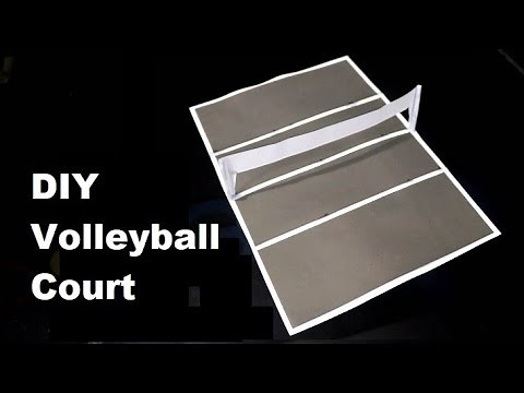 DIY - Paper Volleyball Court || How to make volleyball court