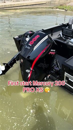 First Start of Mercury 200 PRO XS Outboard Engine