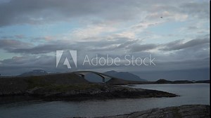 atlanterhavsveien, popular bridge along the famous atlantic road in Norway along the rugged coastline of the north atlantic ocean.