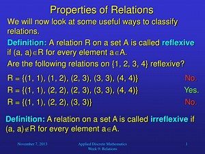 PPT - Properties of Relations PowerPoint Presentation, free download - ID:3872187