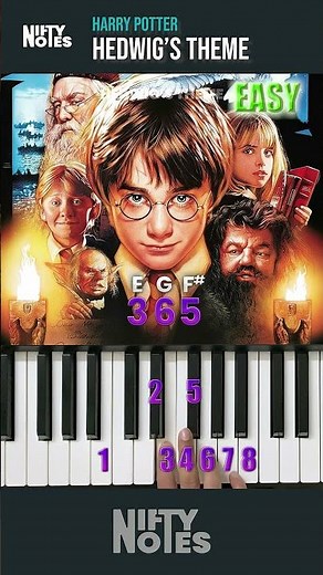 Harry Potter - Hedwig's Theme | Easy Piano Tutorial #shorts #piano #pianotutorial