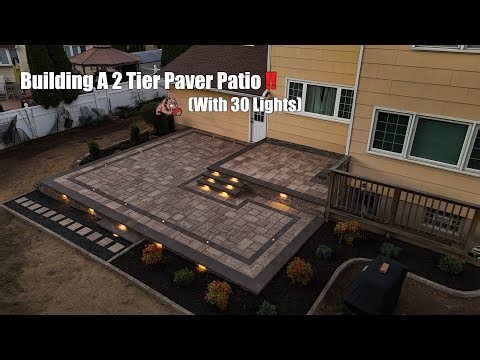 A 2 tier paver patio backyard remodel (Timelpase) !!