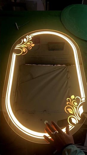 #led touch sensor mirror #trending #shortsfeed #home #shorts #diamond glass...