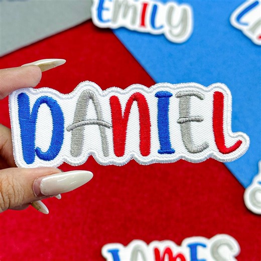 Personalized Embroidered Name Patch, Custom Iron on Name Tag - Etsy