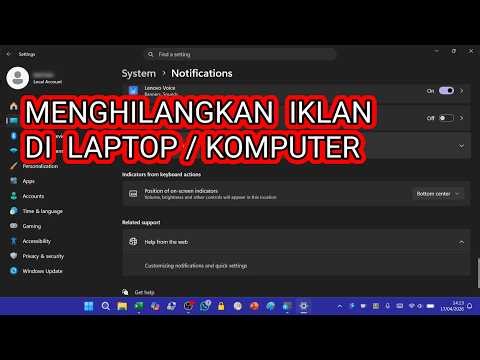 Cara Menghilangkan Iklan Yang Muncul Di Laptop Atau Komputer (Windows 11 25H2)