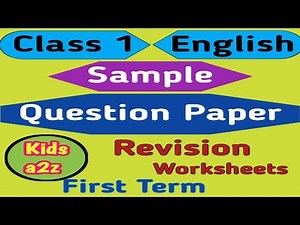 Class 1 English Sample Question Paper | Revision Worksheet | English Worksheet for Class 1