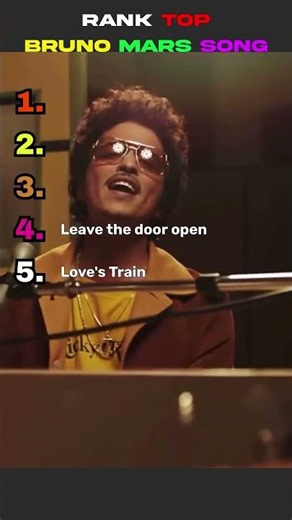 Ultimate Bruno Mars Songs Ranked! (Which One Is #1? 🕺) #brunomars #song