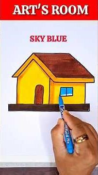 How To Make Easy And Simple Drawing | Easy And Simple Drawing With Colouring #shorts