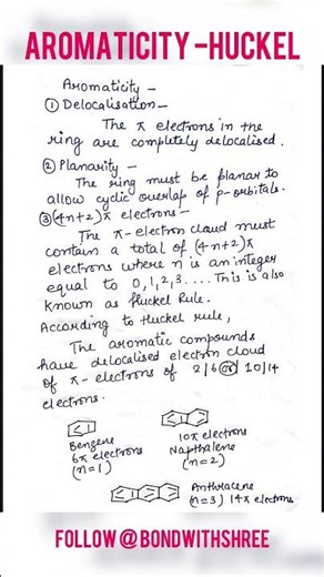 Aromaticity Class 11th & 12th Organic Chemistry Huckel Rule #shorts #ytshorts