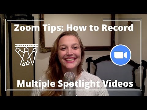 Zoom Tips: How to Record Multiple Spotlight Videos in Zoom - Part 1