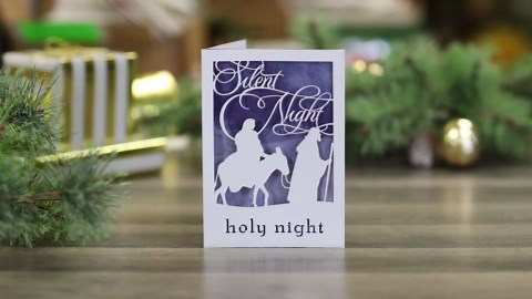 Canopy Street Masterpiece Cardinal Christmas Cards / 10 Boxed Winter Holiday Laser Cut Card Set With Coordinating Envelopes / 5" x 7" Folded Winter Greeting Cards