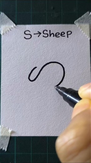 drawing using letter s