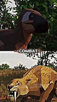 Utahraptor vs Smilodon #dinosaurs #paleontology #utahraptor #smilodon #cenozoic #edit #viral #1v1