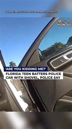 A Port St. Lucie teen is behind bars after bashing the hood of a police car on Nov. 3, police say. READ MORE: bit.ly/47Ouj4O | FOX 13 News - Tampa Bay