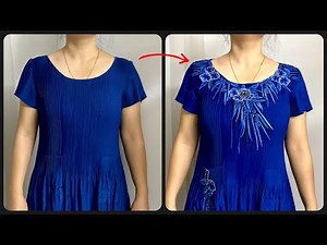 Sewing instructions for adding 1 piece of lace to a finished collar | Tips to renew old collars